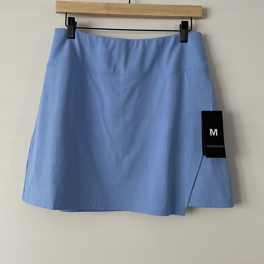 NWT Ibkul Faux Wrap Solid Skirt Periwinkle Size M UPF+ 50 Stretch Outdoor Hiking